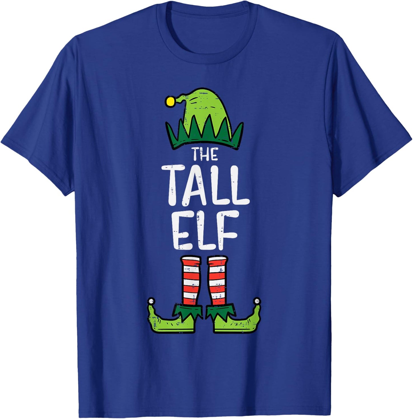 Tall Elf Xmas PJs Matching Christmas Pajamas For Family T-Shirt - T-Shirt | Royal