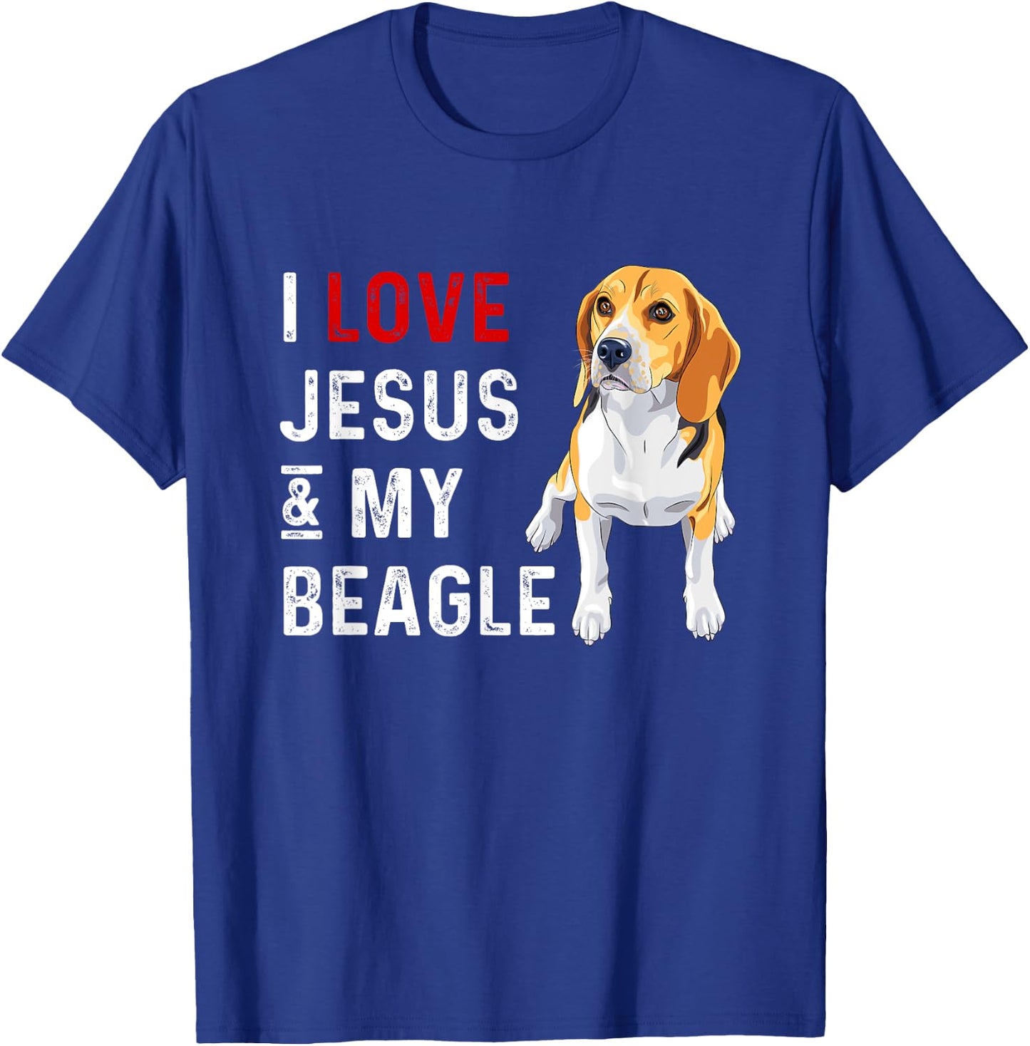 I Love Jesus And My Beagle T-Shirt - T-Shirt | Royal