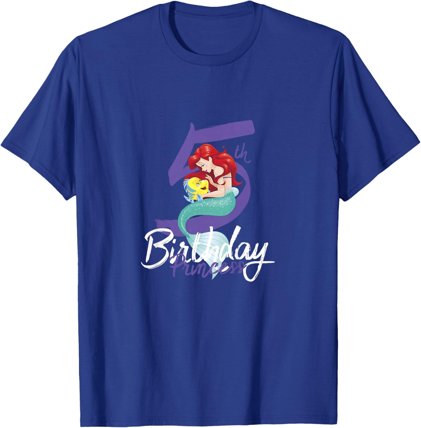 Kids Disney Princess Ariel The Little Mermaid 5th Birthday T-Shirt - T-Shirt | Royal