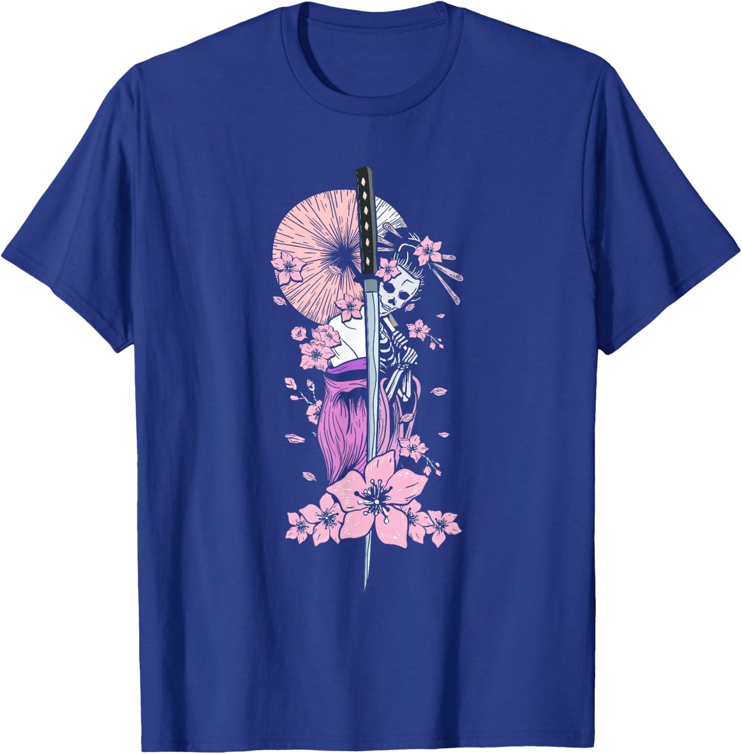 Japanese Geisha with Geisha and Cherry Blossom and Sakura T-Shirt - T-Shirt | Royal