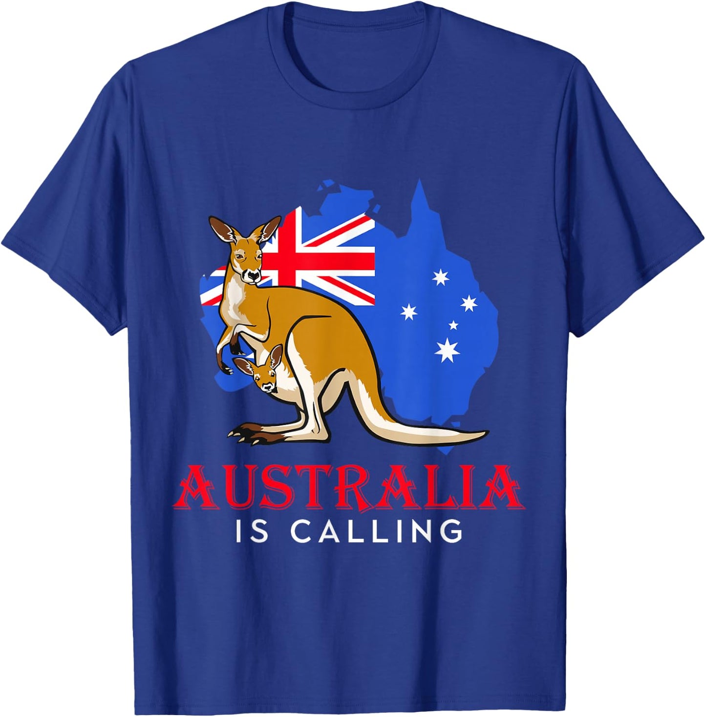 Australien ruft süße Känguru-Outback-Kängurus T-Shirt - T-Shirt | Royal