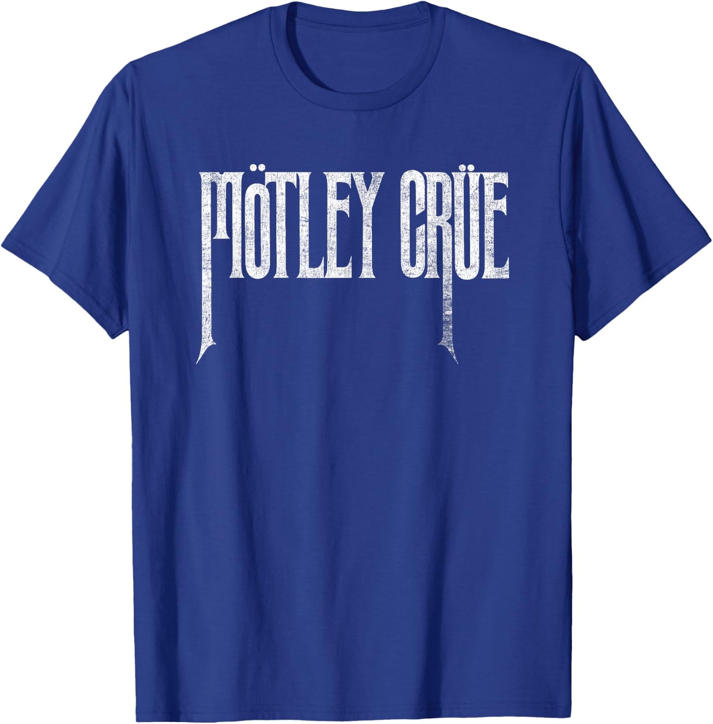 Mötley Crüe – Distressed Logo T-Shirt - T-Shirt | Royal