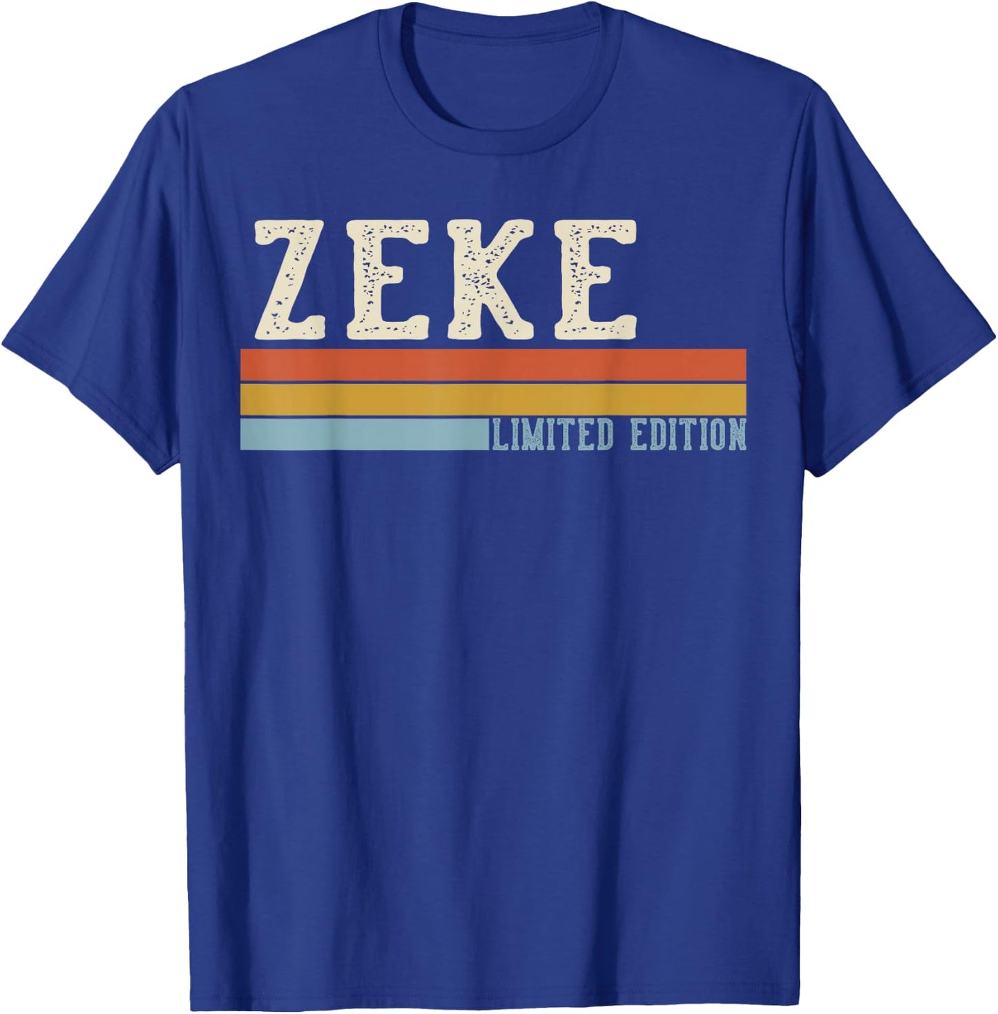 ZEKE Retro Vintage Men Kids Boys First Name T-Shirt - T-Shirt | Royal