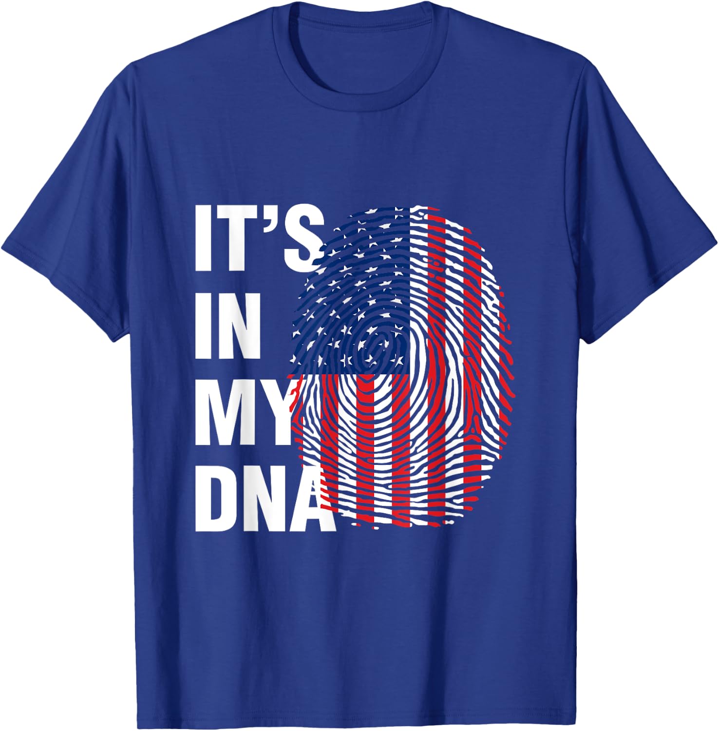 It's in My DNA USA - American Flag Fingerprints T-Shirt - T-Shirt | Royal
