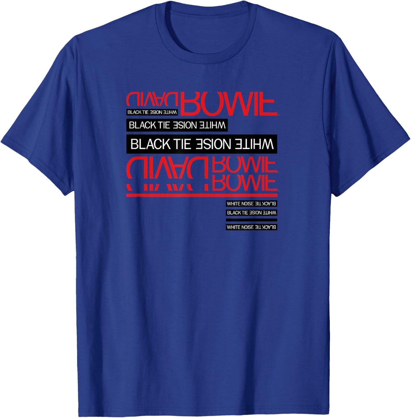 Offiziell David Bowie Music Rock Black Tie White Noise T-Shirt - T-Shirt | Royal