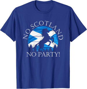 Scottish Pride Scotland Unicorn No Scotland No Party Saltire T-Shirt - T-Shirt | Royal