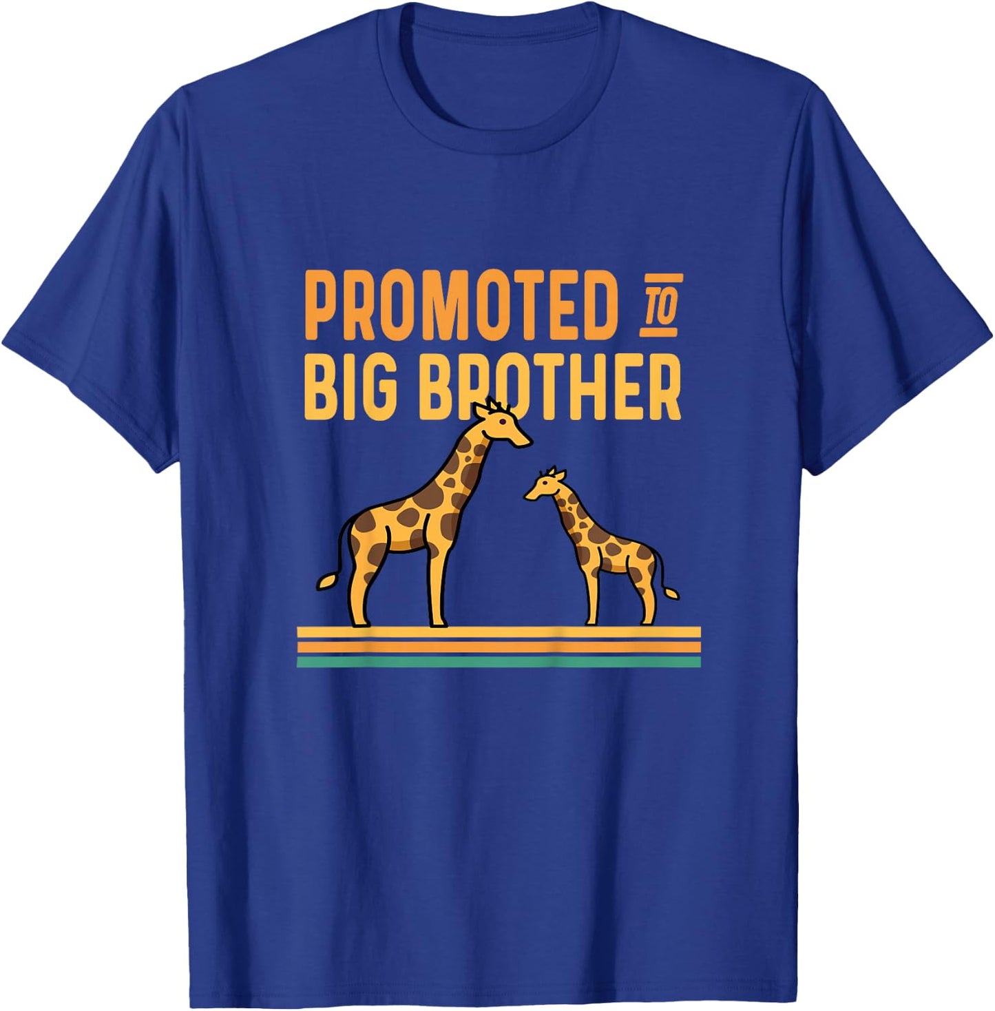 Promoted to Big Brother Baby Announcement - Giraffe T-Shirt - T-Shirt | Royal