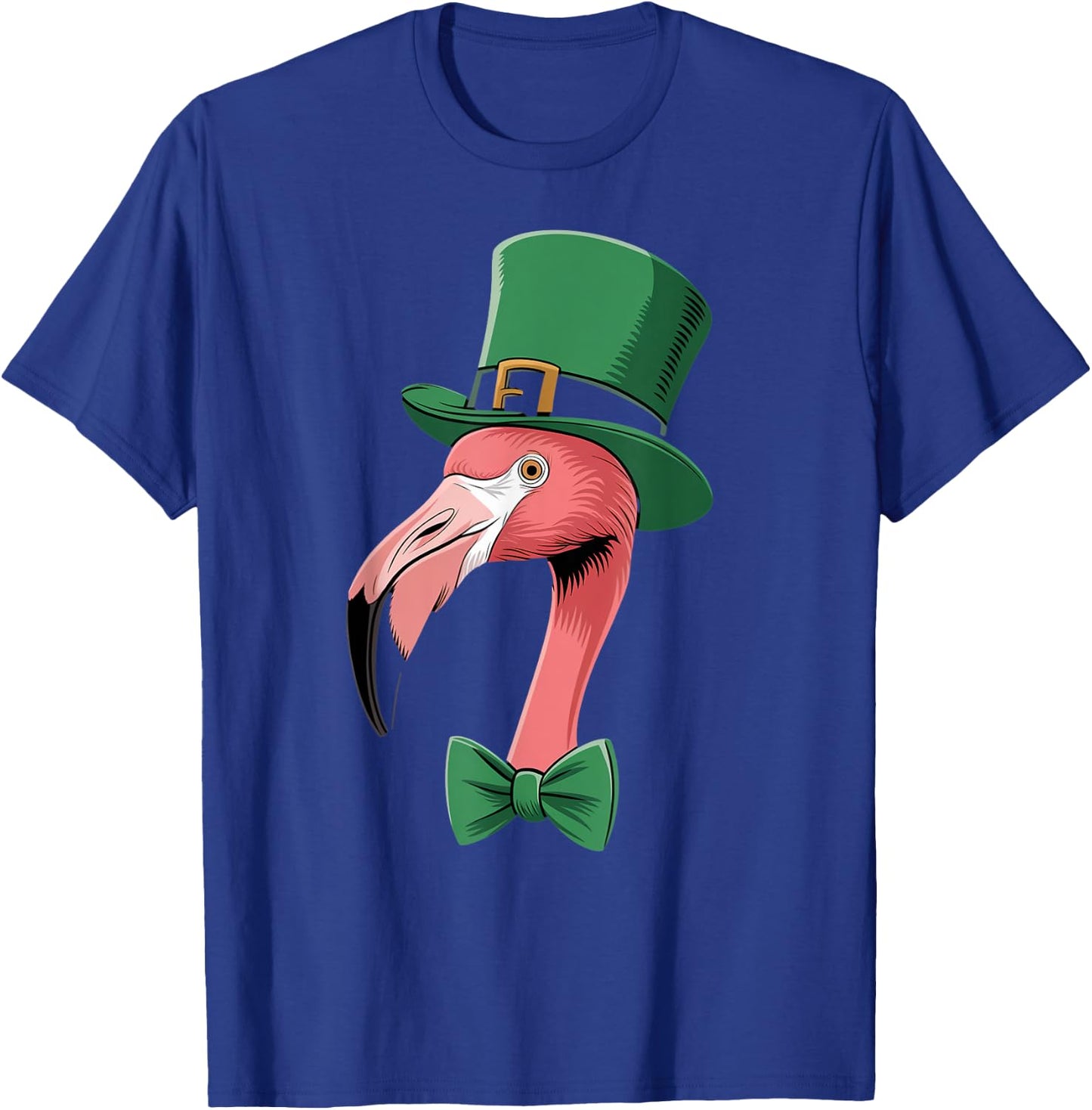 Green Flamingo shamrock on St Patricks Day Flamingo T-Shirt - T-Shirt | Royal