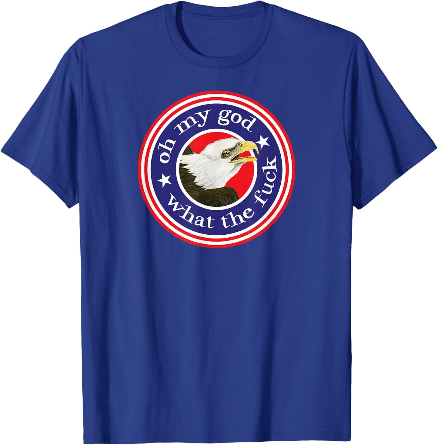 Threadless Effin' Birds Oh My God What The… Americana T-Shirt - T-Shirt | Royal