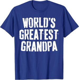 World's Greatest Grandpa Shirt Papa Men Fathers Day T-Shirt - T-Shirt | Royal