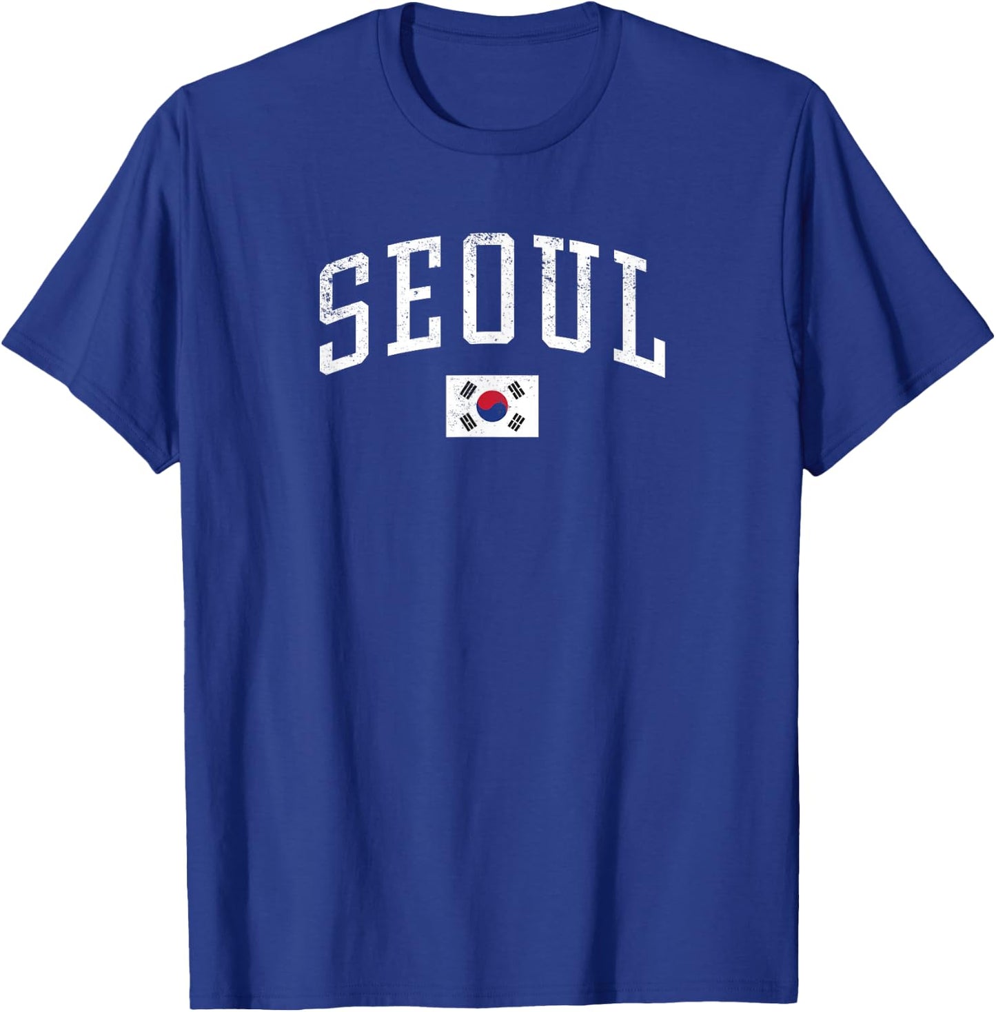 Vintage Seoul South Korea Country Flag Souvenir Vacation T-Shirt - T-Shirt | Royal
