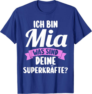 First Name Mia , black T-Shirt - T-Shirt | Royal