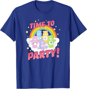 Care Bears Birthday Let's Party Vintage Rainbow Holiday Logo , grey, S T-Shirt - T-Shirt | Royal