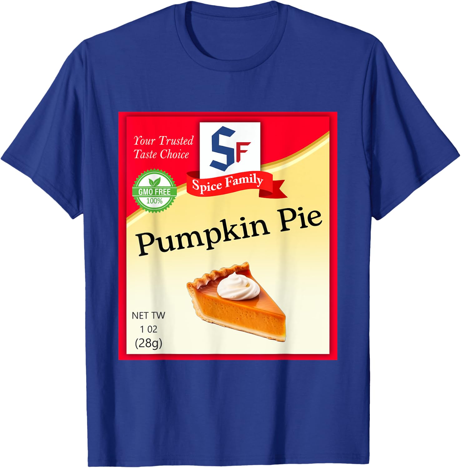 Pumpkin Pie Condiment Costume Holiday Spice Costumes T-Shirt - T-Shirt | Royal