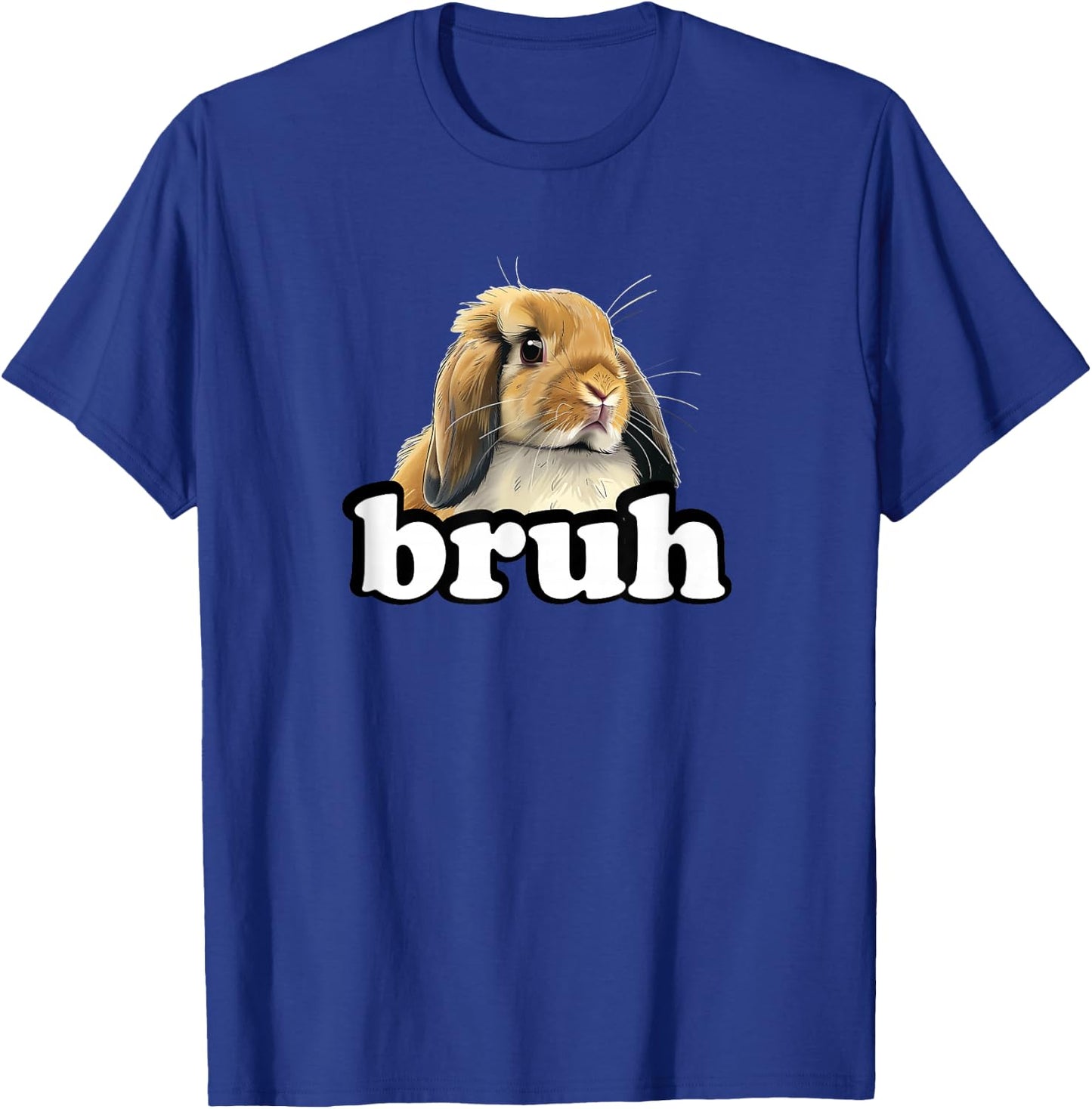 Kids Boys Girls Bruh Mini Holland Lop Bunny Rabbit Lover T-Shirt - T-Shirt | Royal