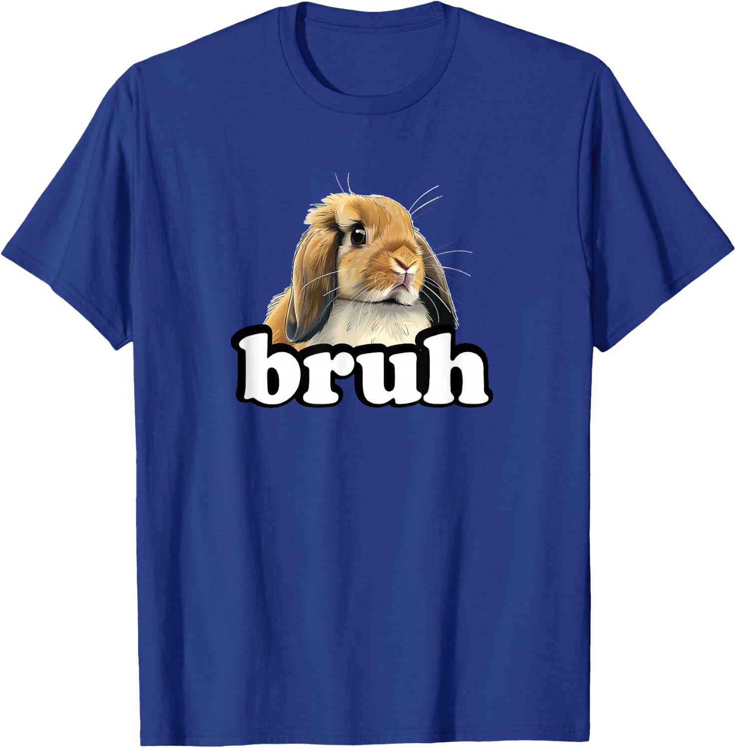 Kids Boys Girls Bruh Mini Holland Lop Bunny Rabbit Lover T-Shirt - T-Shirt | Royal