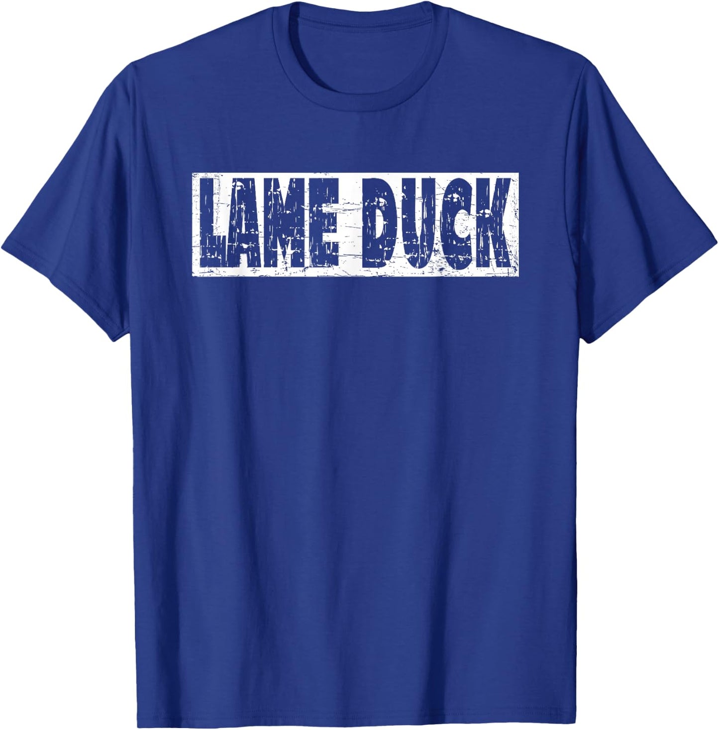Fun Lame Duck - Vintage Graphic Art Injured Broken Leg Joke T-Shirt - T-Shirt | Royal