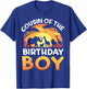 Cousin of The Birthday Boy Family Birthday Safari Zoo Animal T-Shirt - T-Shirt | Royal