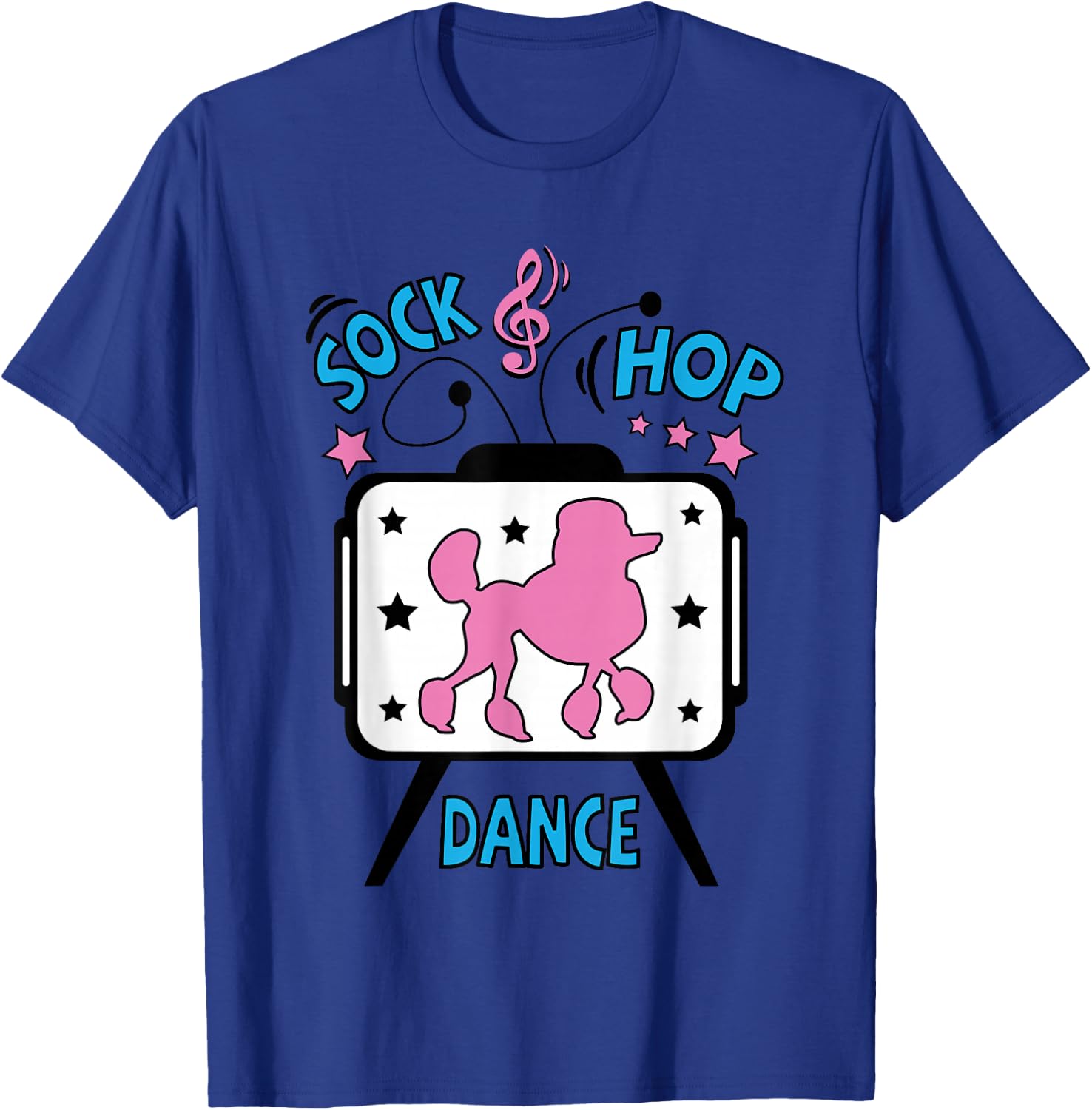 1950s Sock Hop Dance Poodle 50s Costume Rockabilly Pink T-Shirt - T-Shirt | Royal