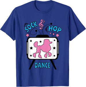 1950s Sock Hop Dance Poodle 50s Costume Rockabilly Pink T-Shirt - T-Shirt | Royal
