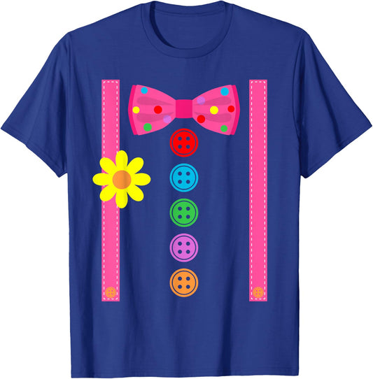 Clown Costume Halloween Funny Carnival Circus Tie Rod Children's , black T-Shirt - T-Shirt | Royal