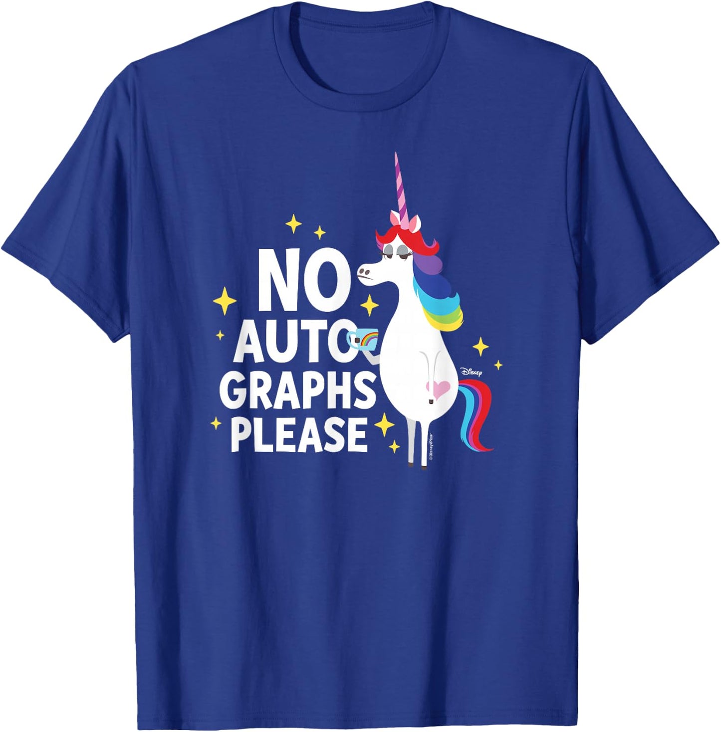 Inside Out - Rainbow Unicorn No Autographs Please T-Shirt - T-Shirt | Royal
