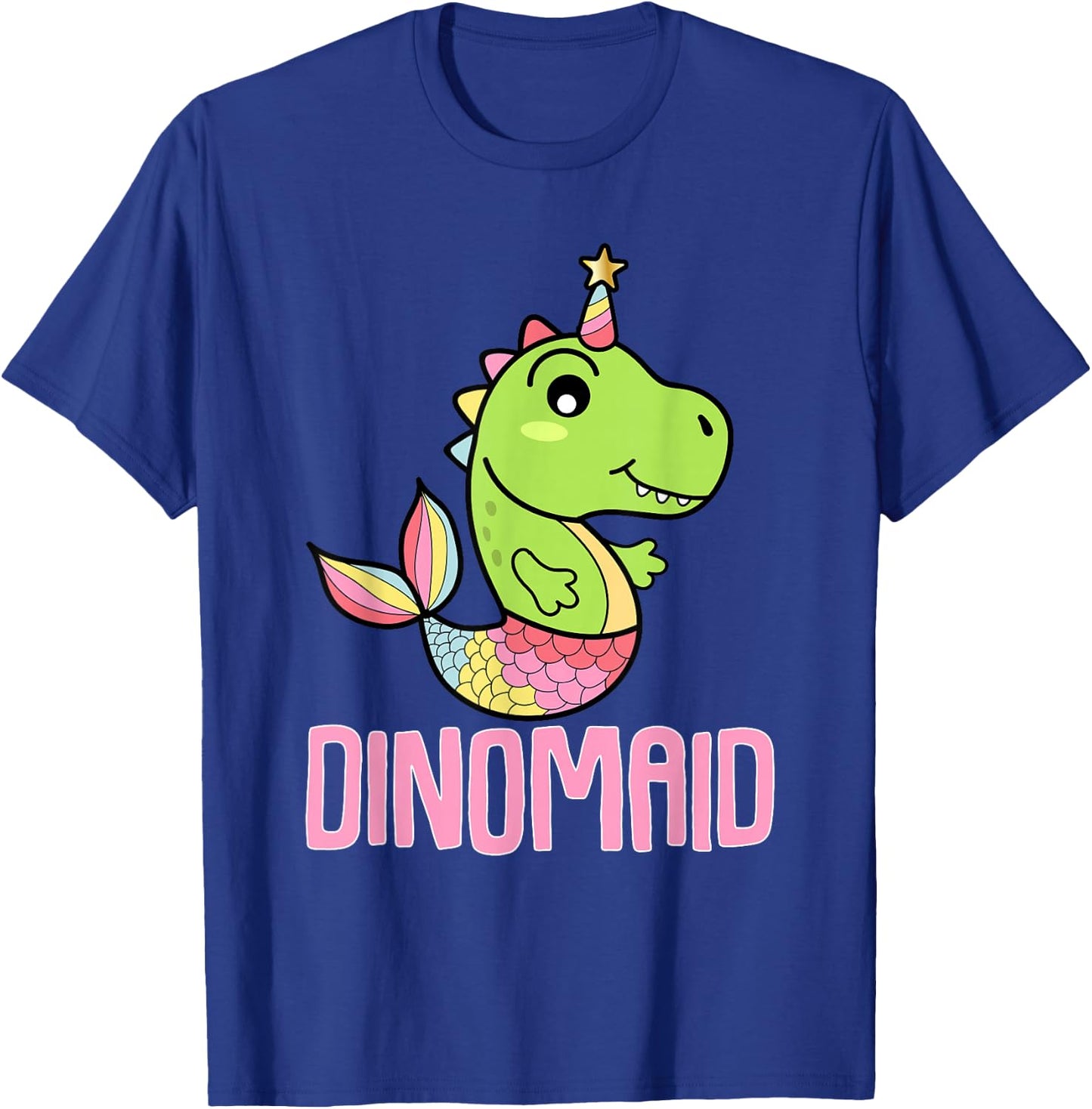 Dinosaur Mermaid Dinomaid Dino Puns T-Shirt - T-Shirt | Royal