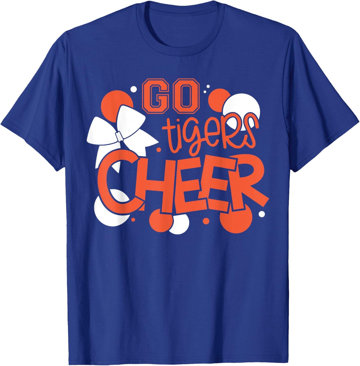 Go Cheer Tigers Football T-Shirt - T-Shirt | Royal