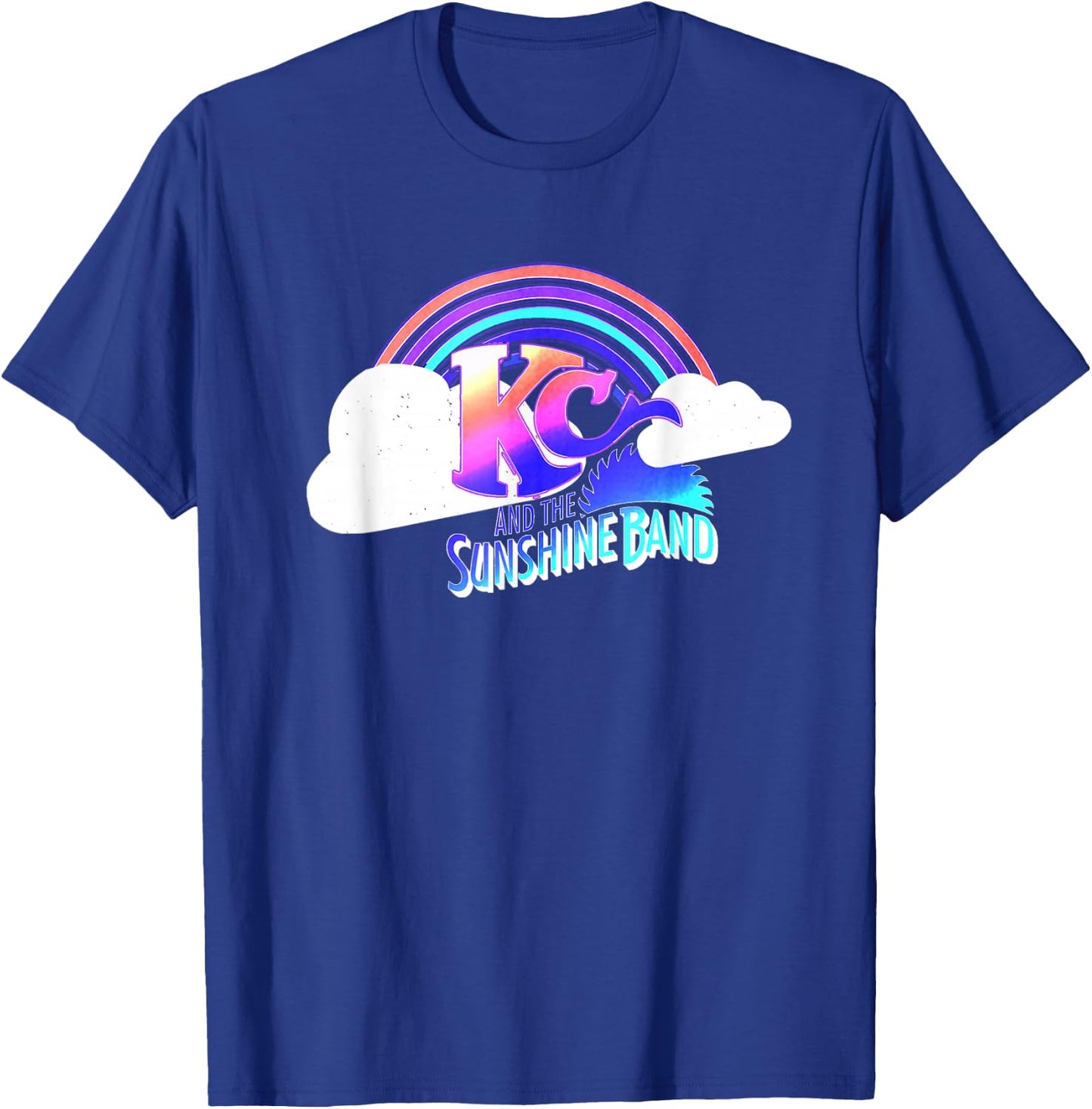 KC & The Sunshine Band Rainbow Cloud Logo T-Shirt - T-Shirt | Royal