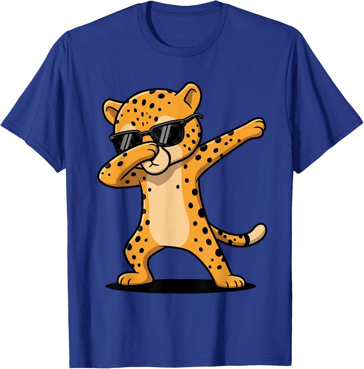 Funny Dabbing Cheetah Shirt Boys Animal Print Cheetah T-Shirt - T-Shirt | Royal