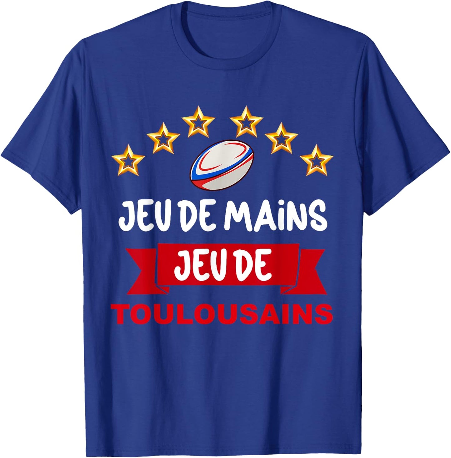 Toulouse Supporter Sport Hand Game Man Woman Child , Black, S T-Shirt - T-Shirt | Royal
