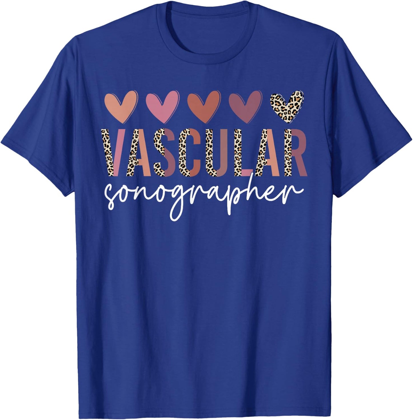 Vascular Sonographer Vascular Tech Apparel Vascular Sonography - -Adults, Black, X-Small, Short Sleeve T-Shirt - T-Shirt | Royal