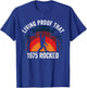 Living Proof That 1975 Rocked Funny Rock And Roll Bigfoot T-Shirt - T-Shirt | Royal