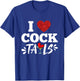 Funny I Love Cocktails I Heart Cocktails Drinking Pun T-Shirt - T-Shirt | Royal