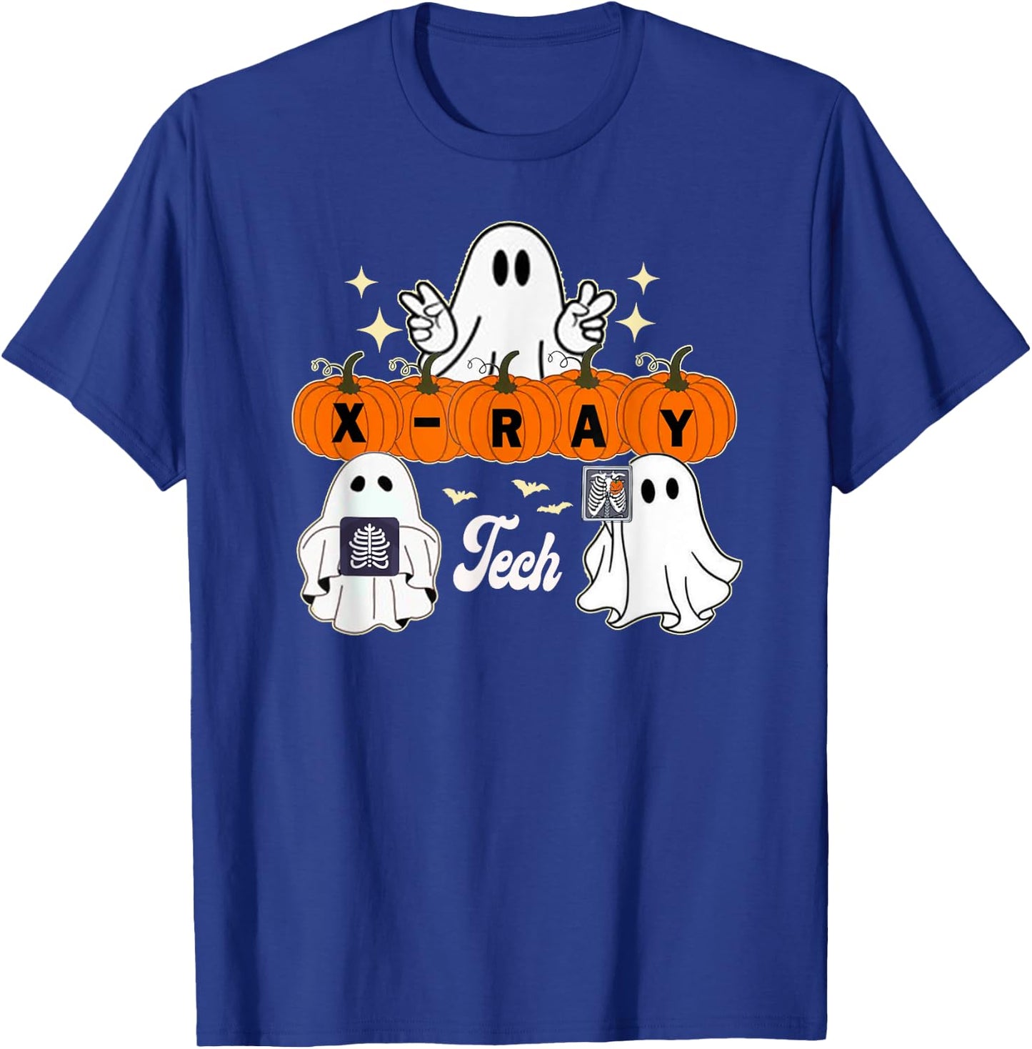 funny X-Ray tech boo crew Halloween ,radiology ghost T-Shirt - T-Shirt | Royal