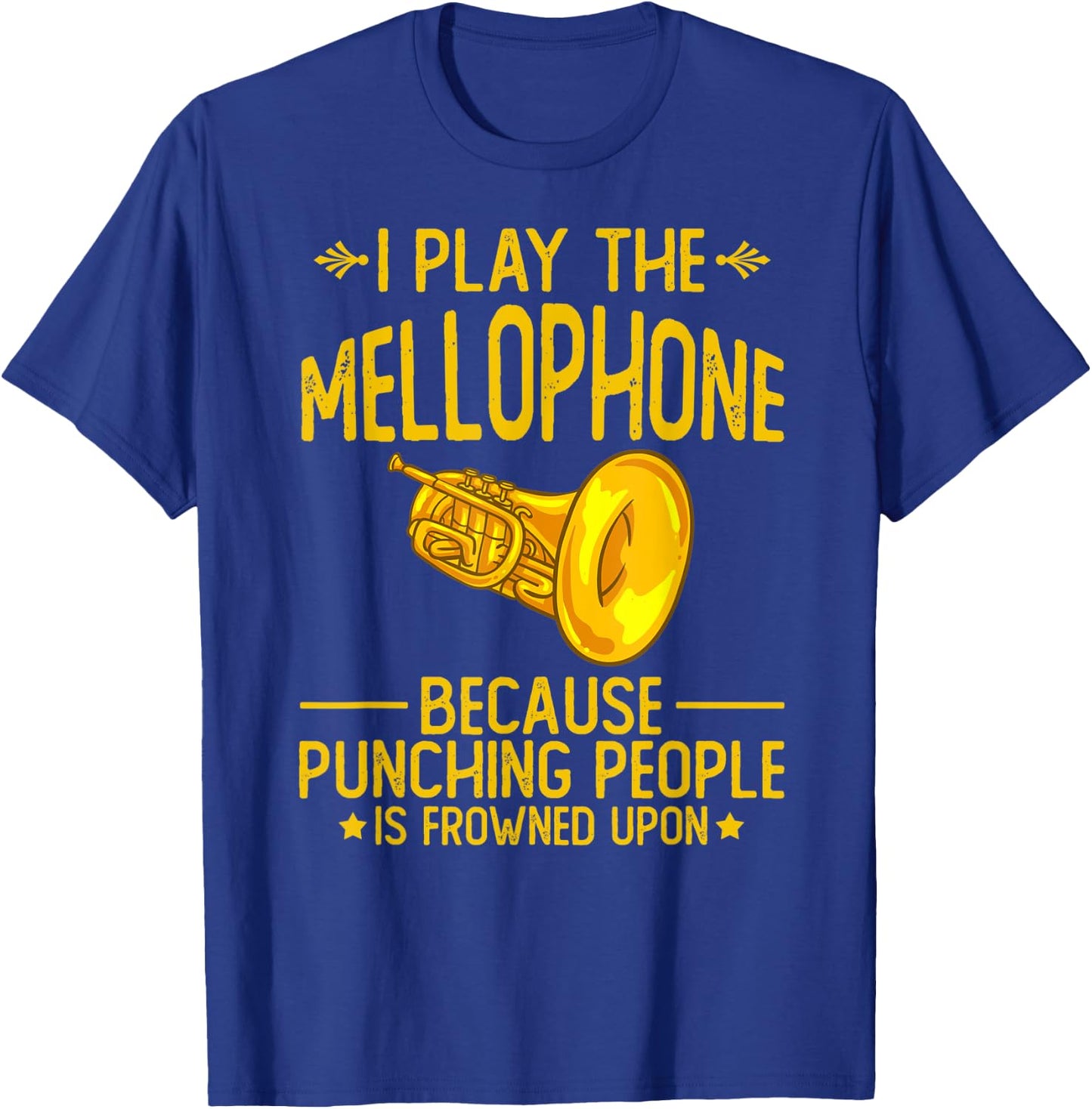 Mellophone Instrument Music Player Beginner Lesson T-Shirt - T-Shirt | Royal