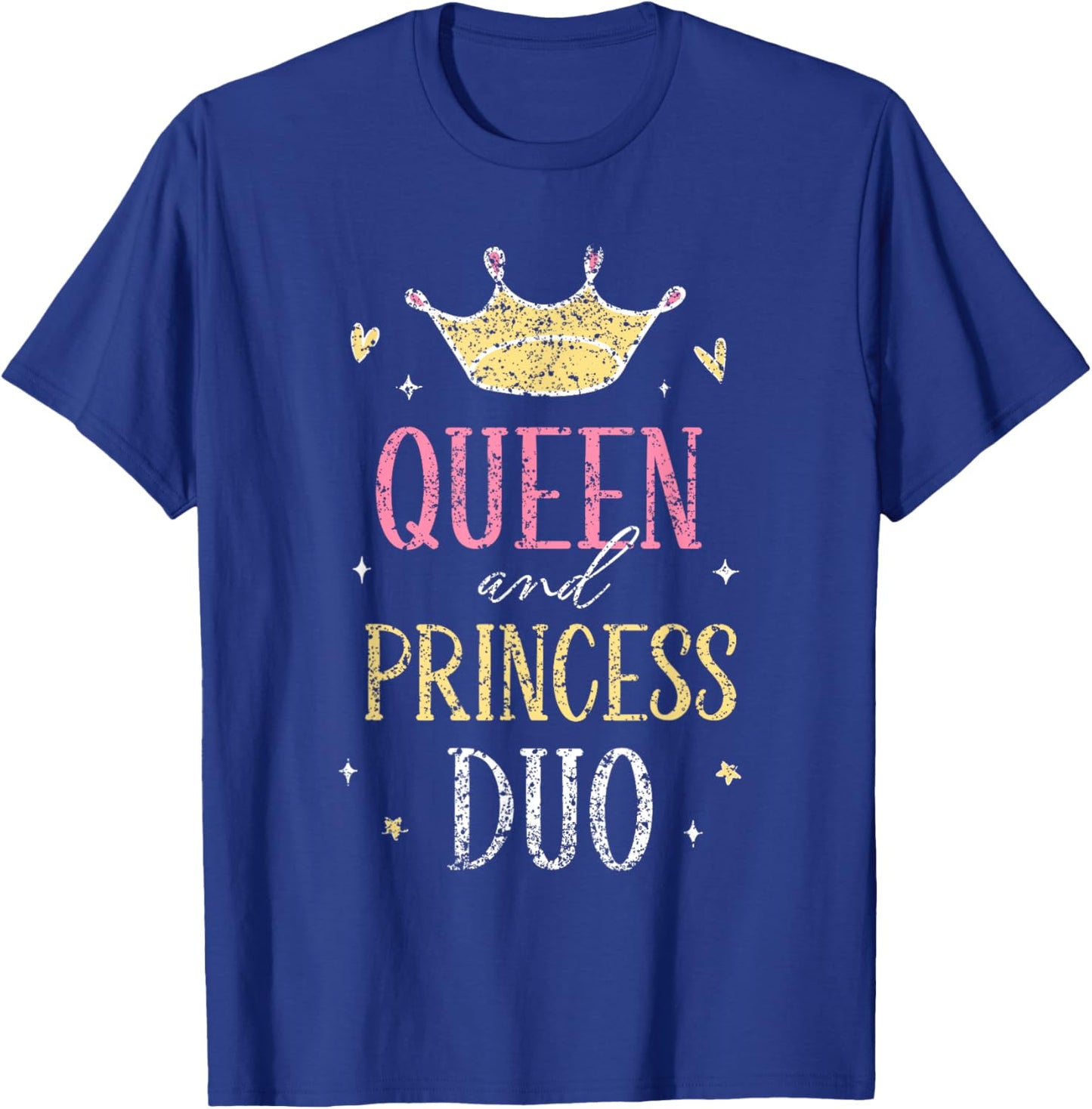 Queen And Princess Duo Matching Mom Mother Daughter Mommy T-Shirt - T-Shirt | Royal