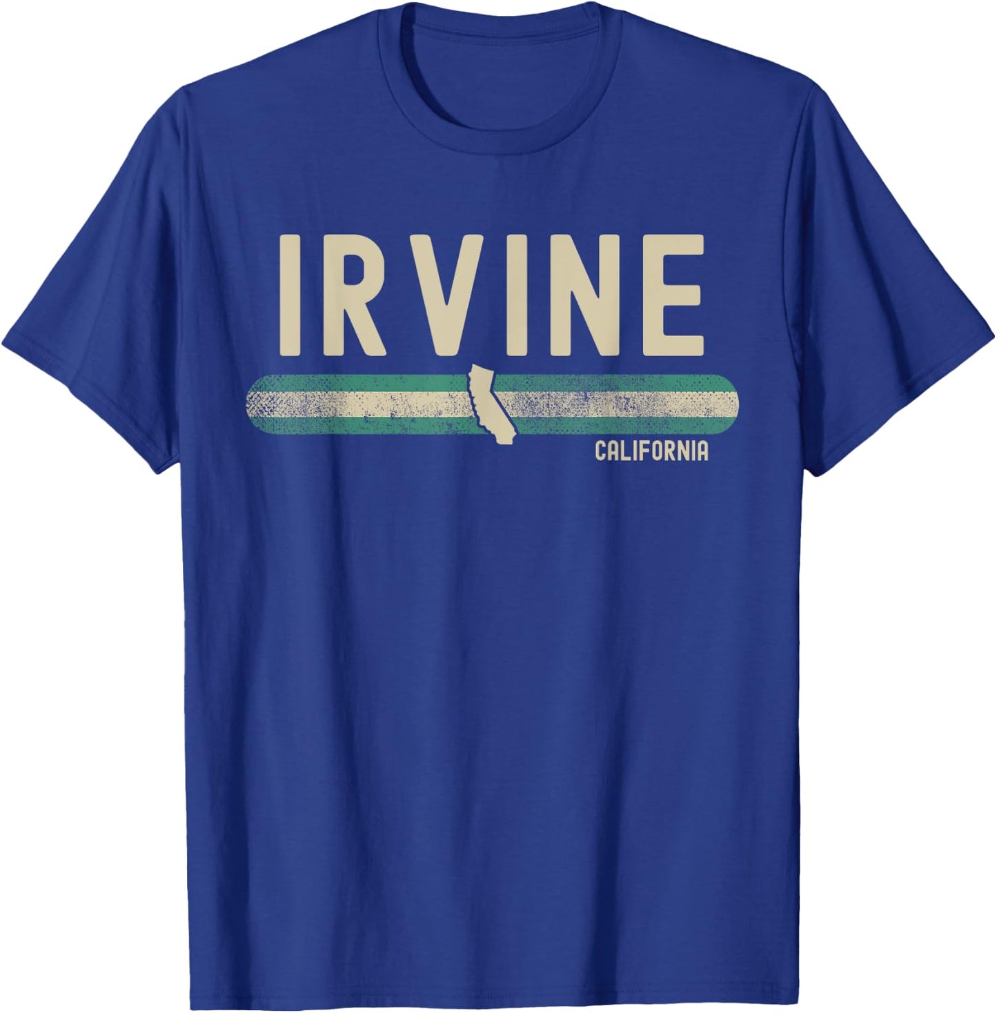 Irvine CA | California | Travel & 80s Style T-Shirt - T-Shirt | Royal