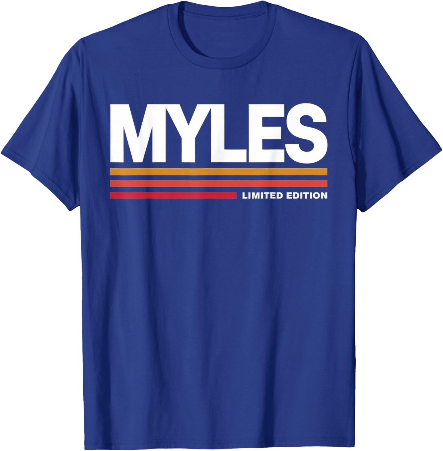 Myles Limited Edition Vintage Custom Name Husband Grandpa T-Shirt - T-Shirt | Royal