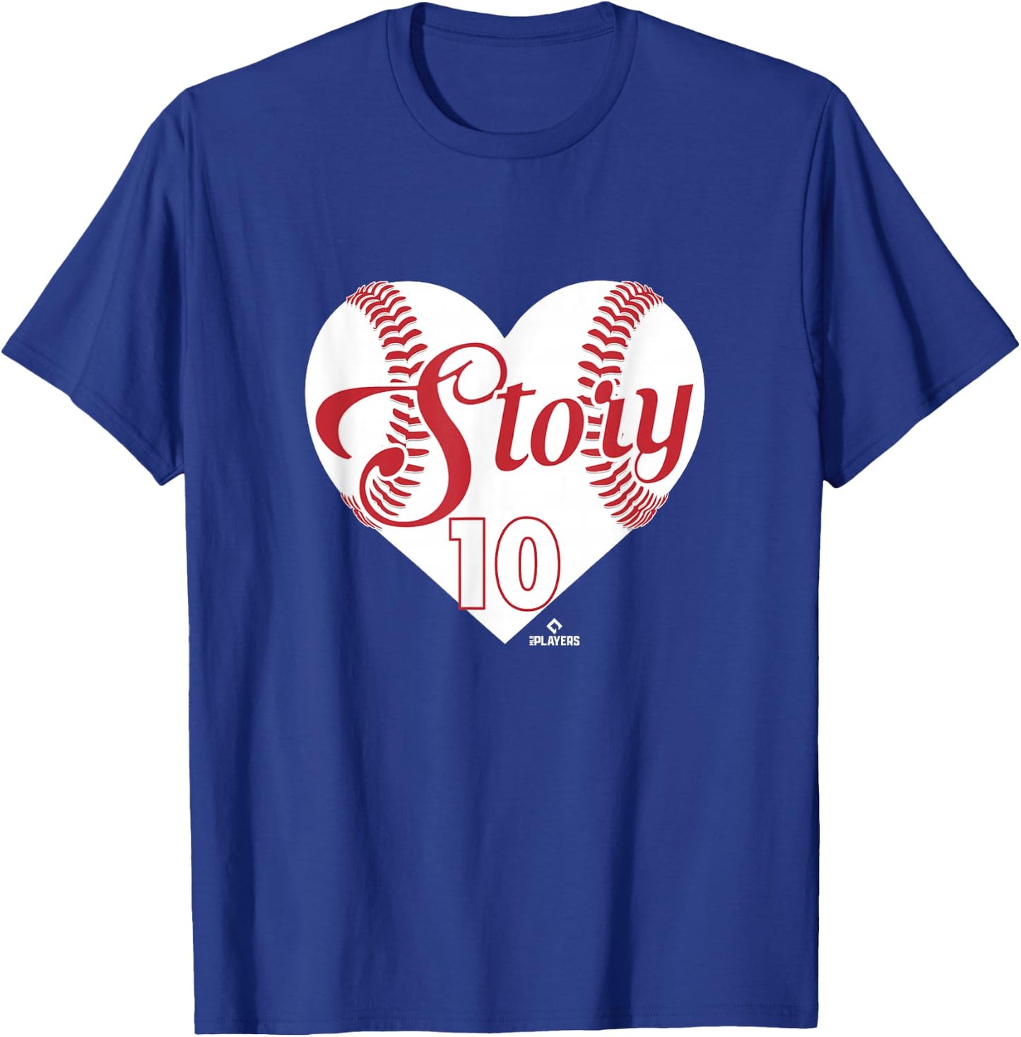 Baseball Heart Trevor Story Boston Baseball MLBPA T-Shirt - T-Shirt | Royal