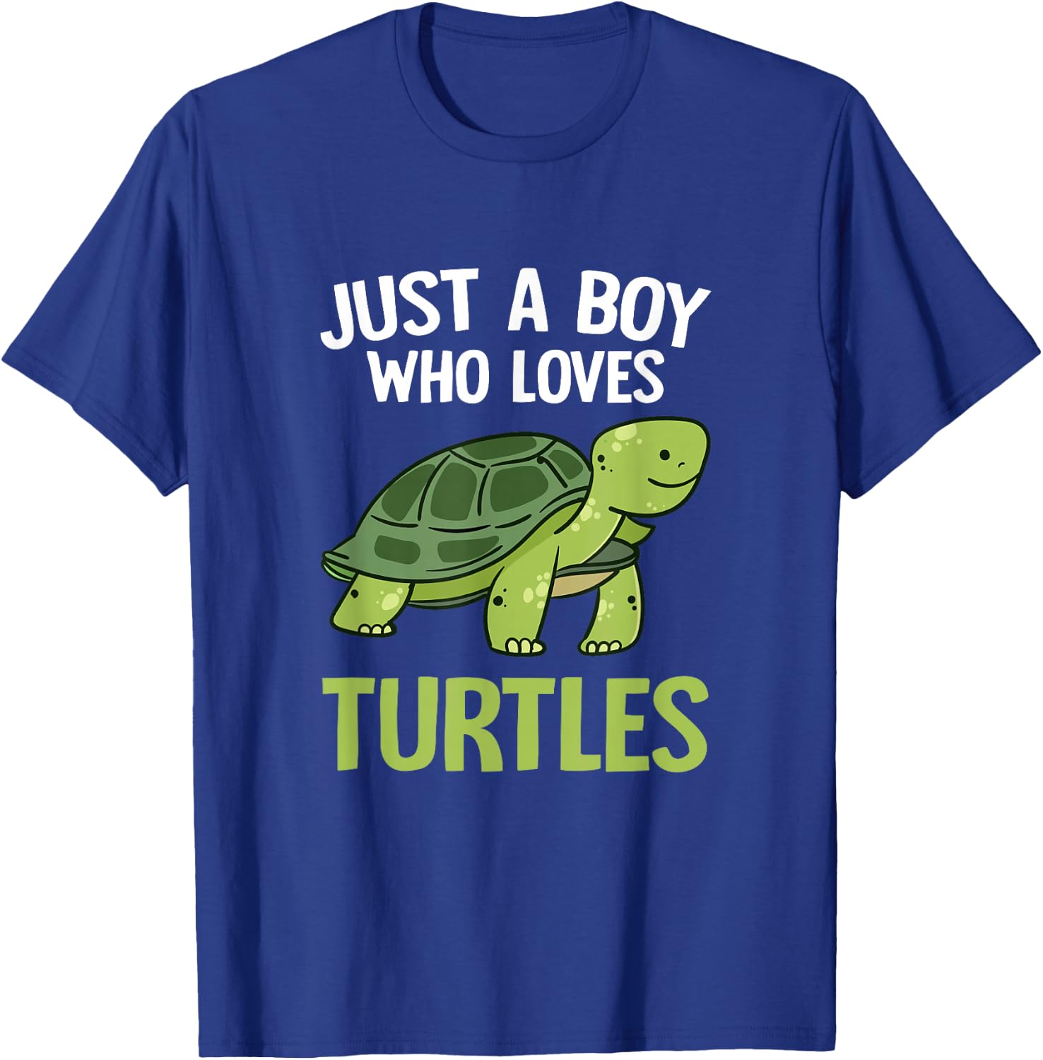 Just A Boy Who Loves Turtles Boys Toddler Tortoise Lover T-Shirt - T-Shirt | Royal