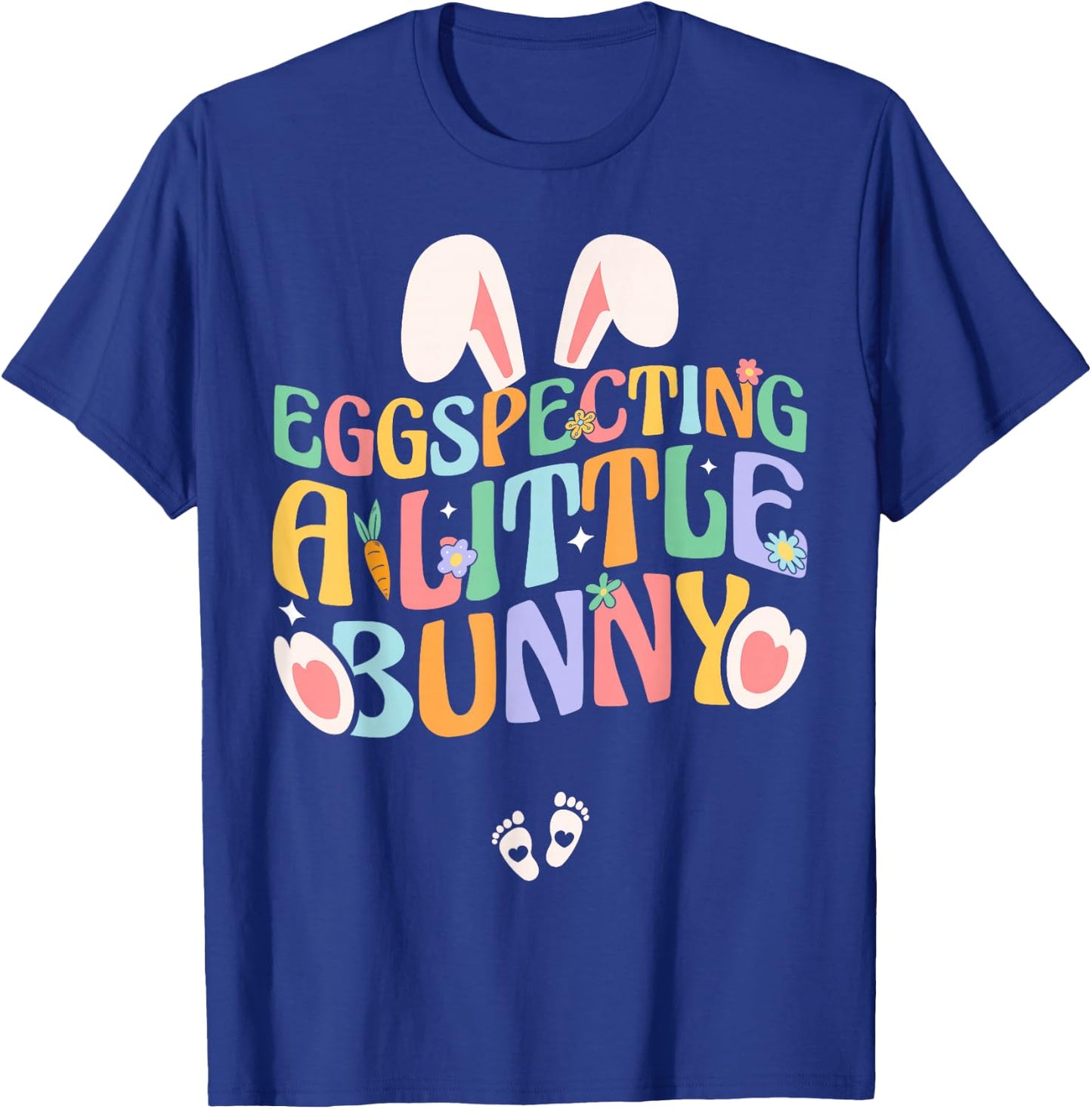 Easter Pregnancy Announcement Eggspecting A Little Bunny T-Shirt - T-Shirt | Royal