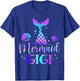 Mermaid Gigi of The Birthday Mermaid Birthday Crew Family T-Shirt - T-Shirt | Royal