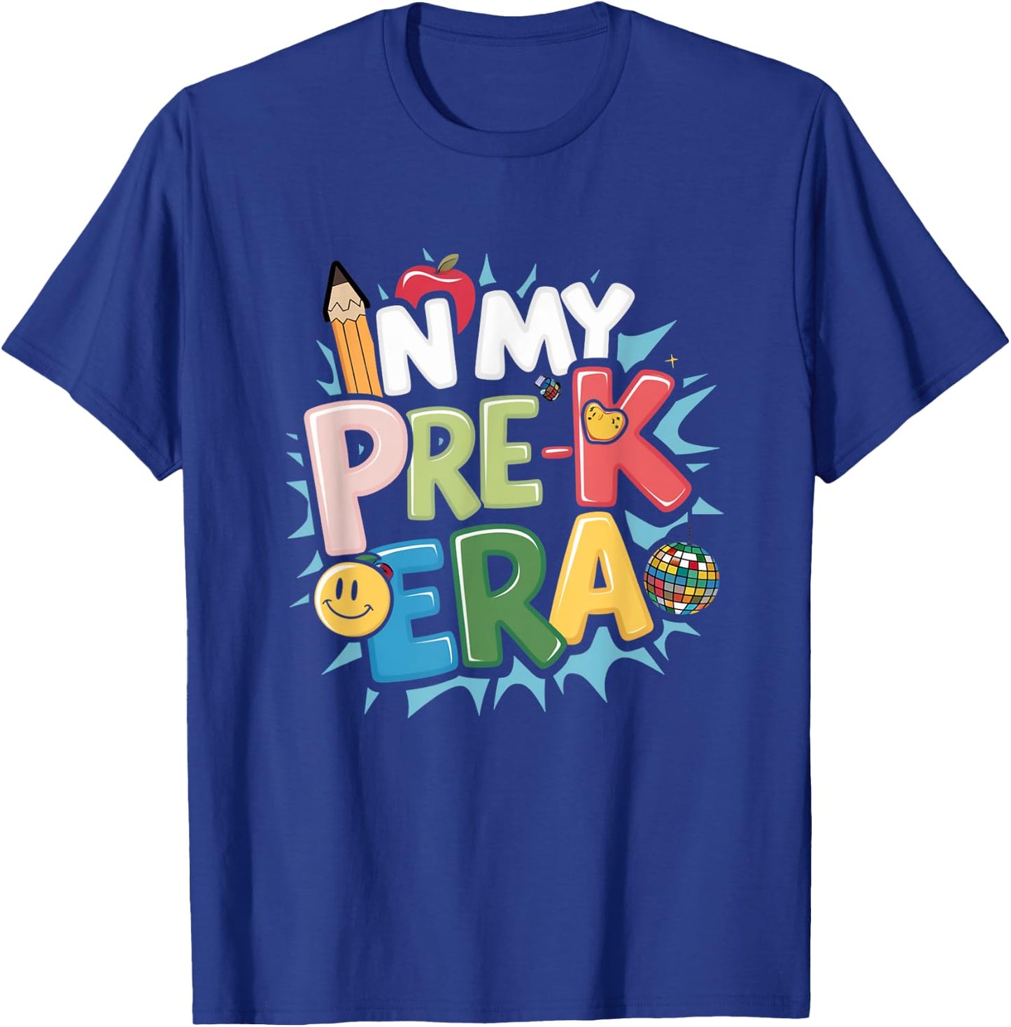 In My Pre-K Era Retro Preschool Back To School T-Shirt - T-Shirt | Royal
