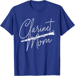Clarinet Mom - Clarinetist Marching Band Player Music Lover T-Shirt - T-Shirt | Royal