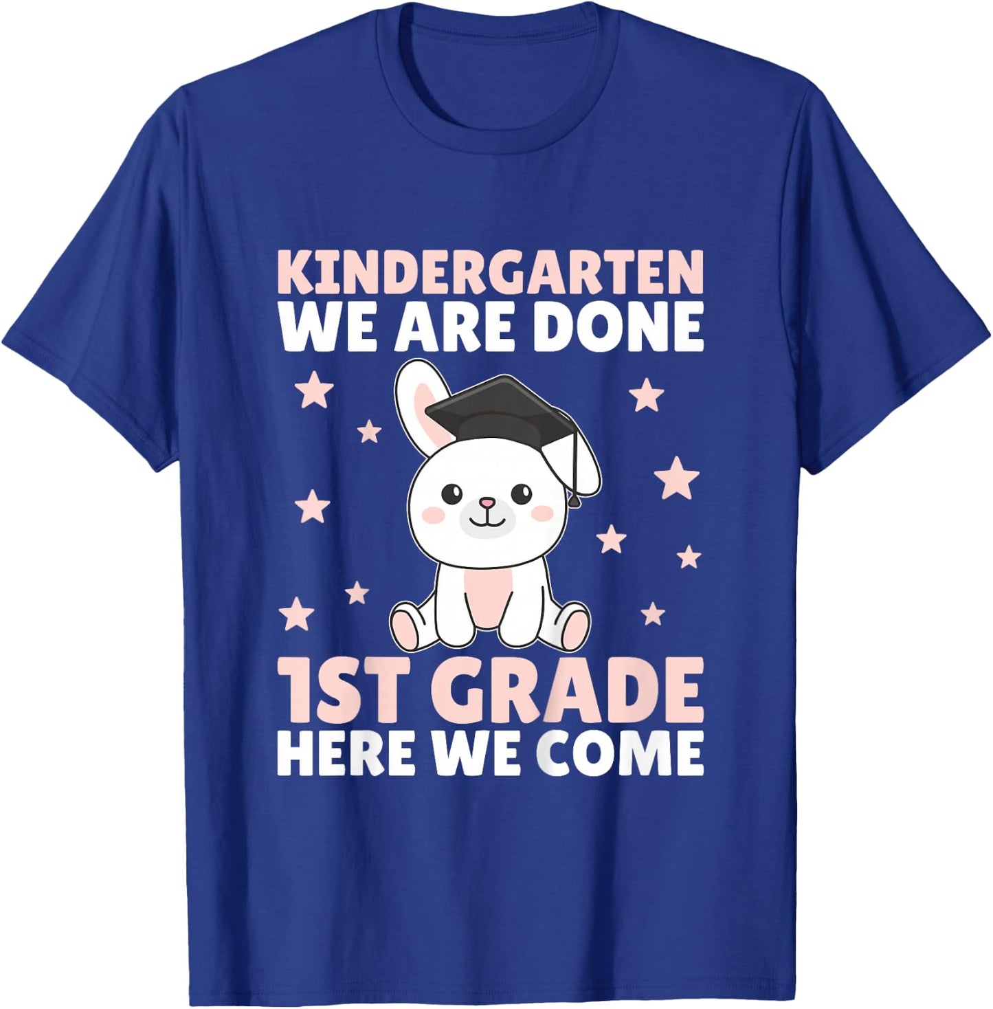 Kids Kids Kindergarten Graduate Bunny Graduation T-Shirt - T-Shirt | Royal