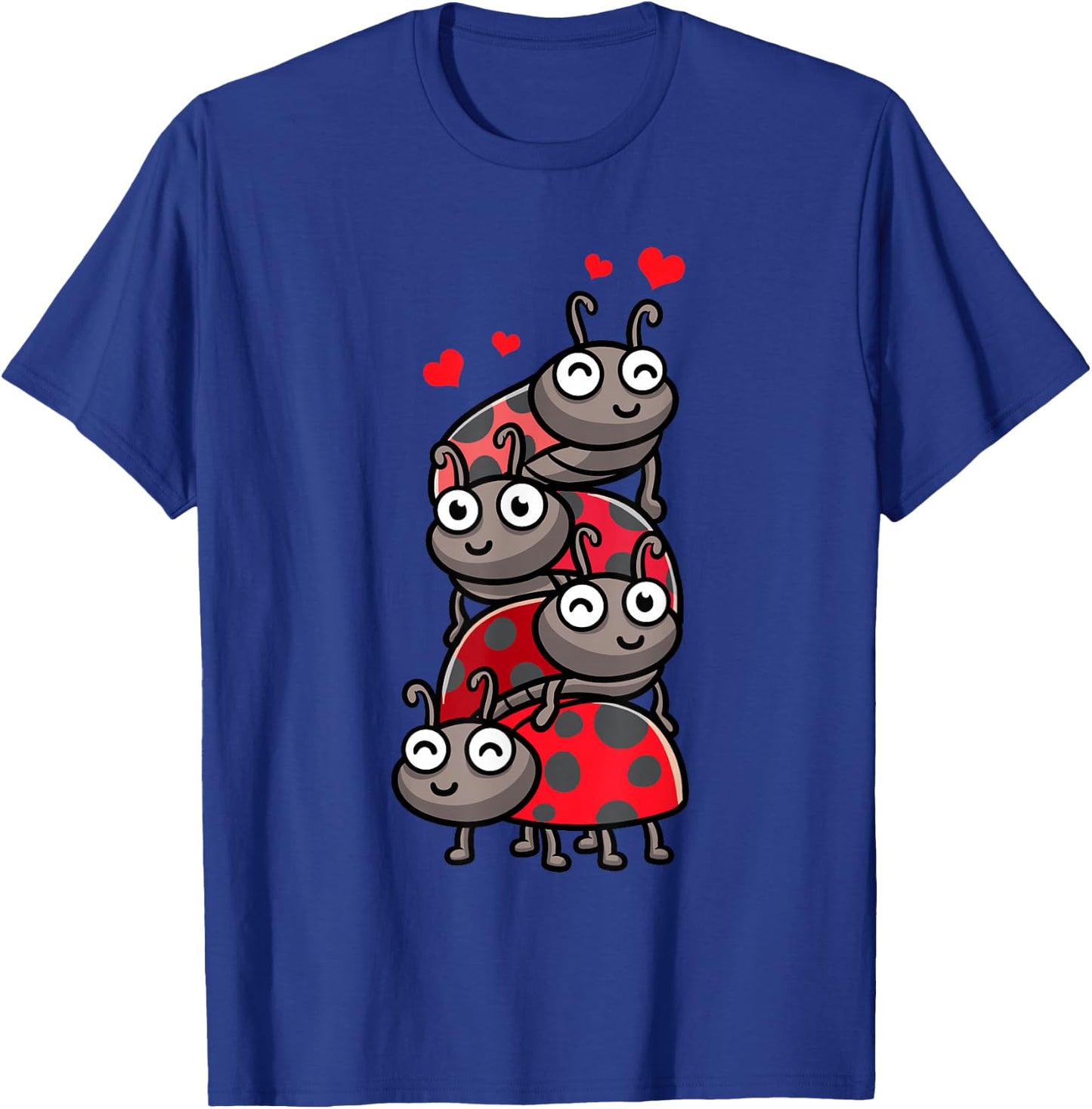 Ladybug with Hearts Bug Lover Small T-Shirt - T-Shirt | Royal