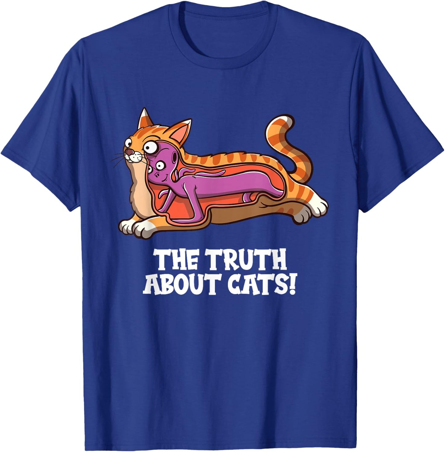 Cats Alien Funny Cat T-Shirt - T-Shirt | Royal