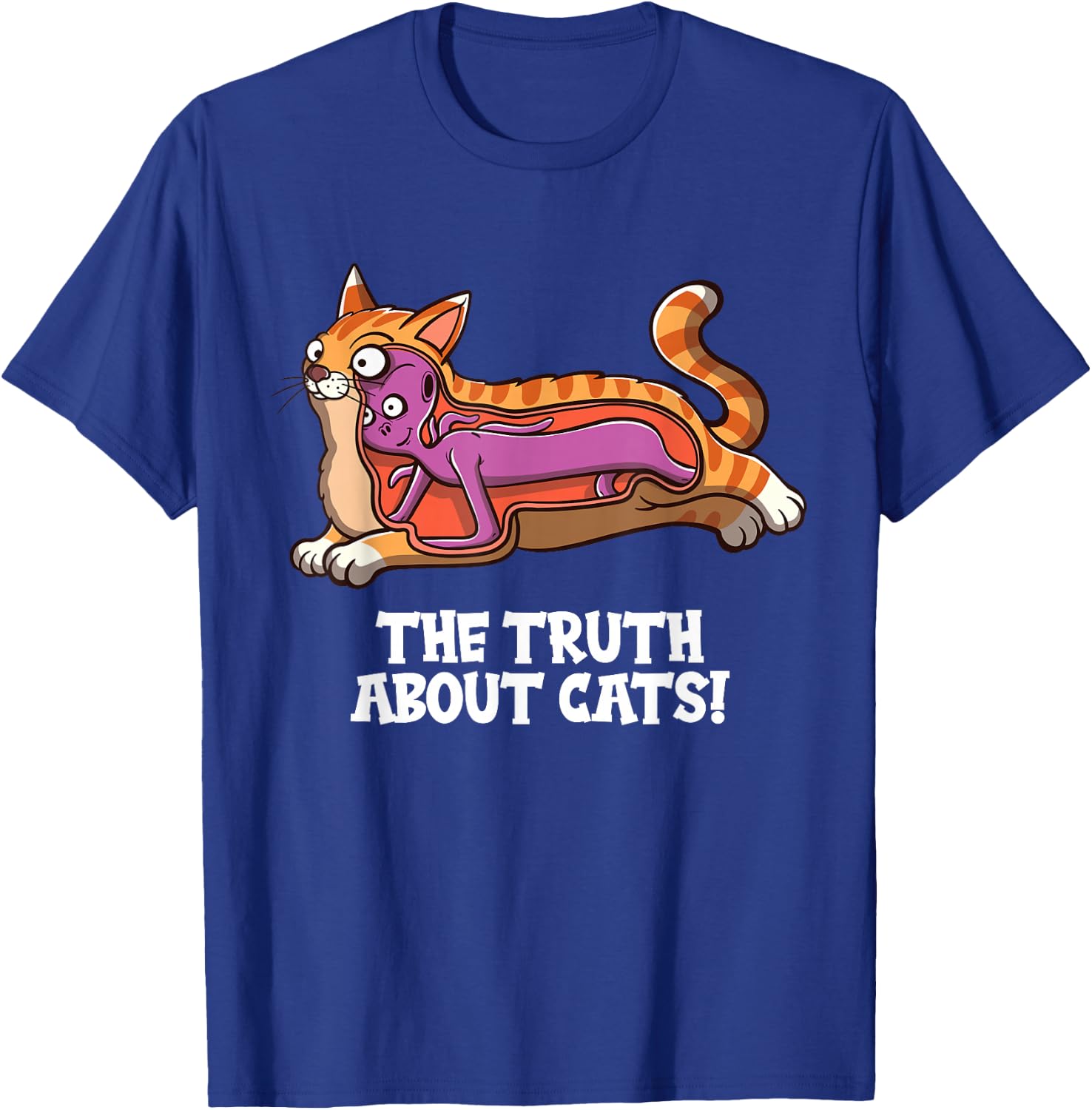 Cats Alien Funny Cat T-Shirt - T-Shirt | Royal