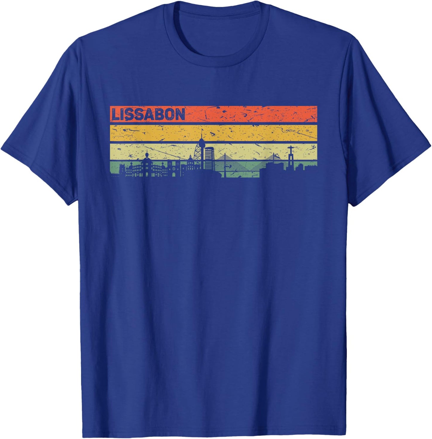 Lissabon vintage Skyline Retro Stadt Portugal T-Shirt - T-Shirt | Royal
